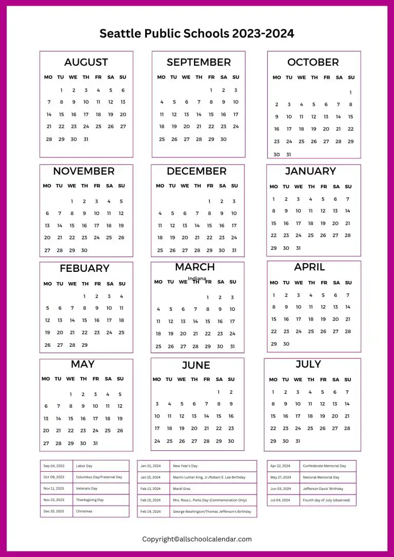Seattle Public Schools Calendar And Login 20232024 (SPS)